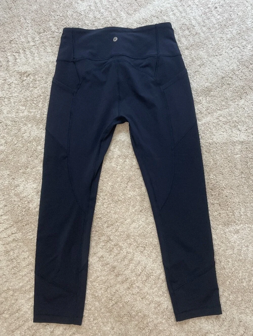 Lululemon Athletica Blue High-Rise Performance Leggings 7/8 Size 8 - Picture 2 of 5